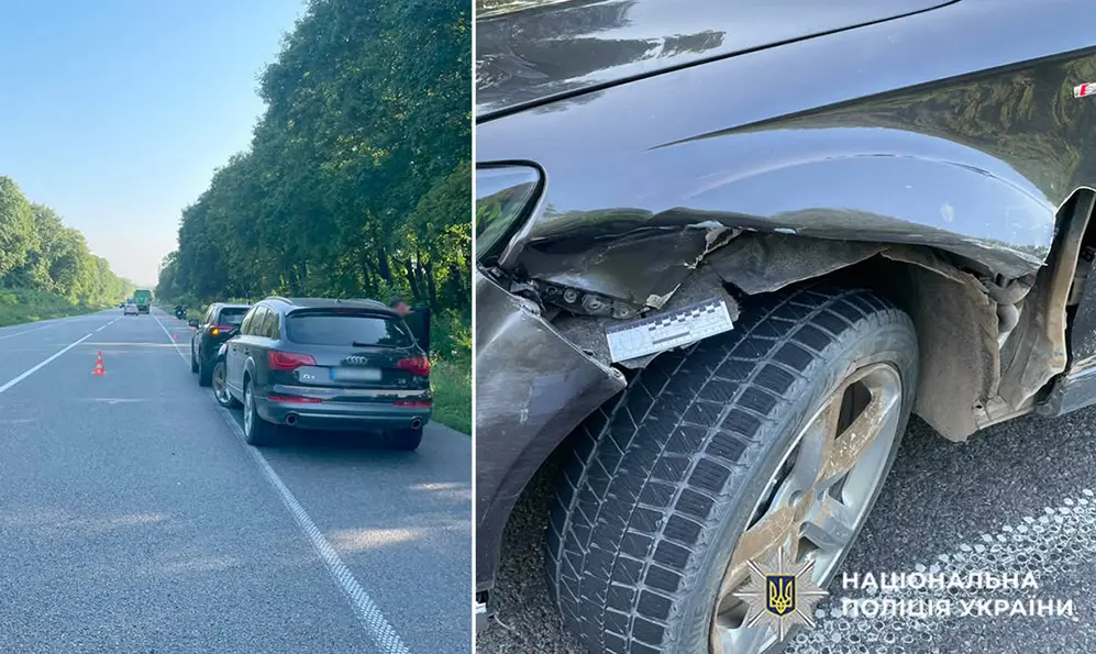 Audi втік з мотоциклом на Хмельниччині: водія затримано.