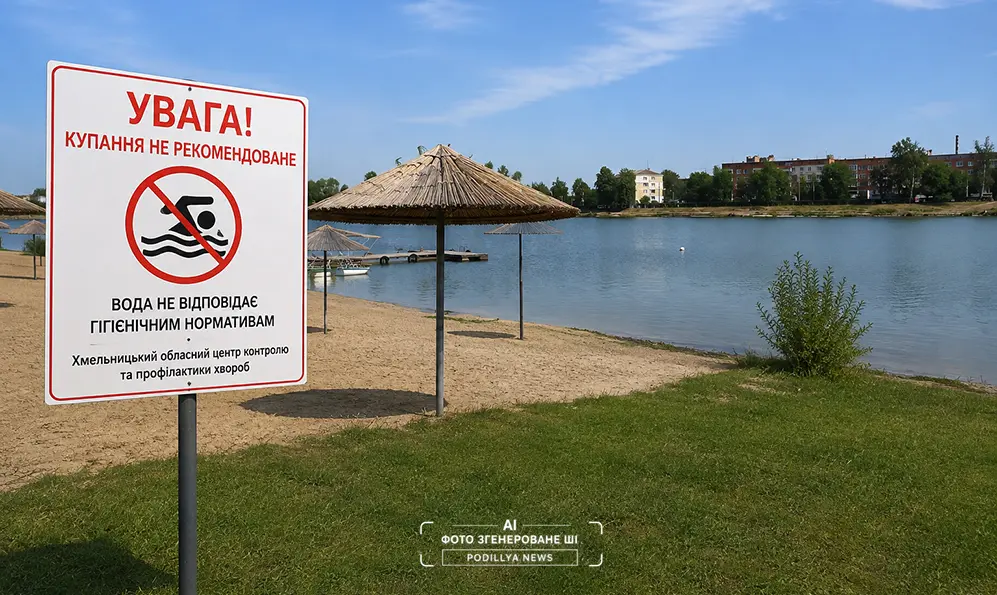 Вода міського пляжу Хмельницького: небезпечні мікроби забороняють купання