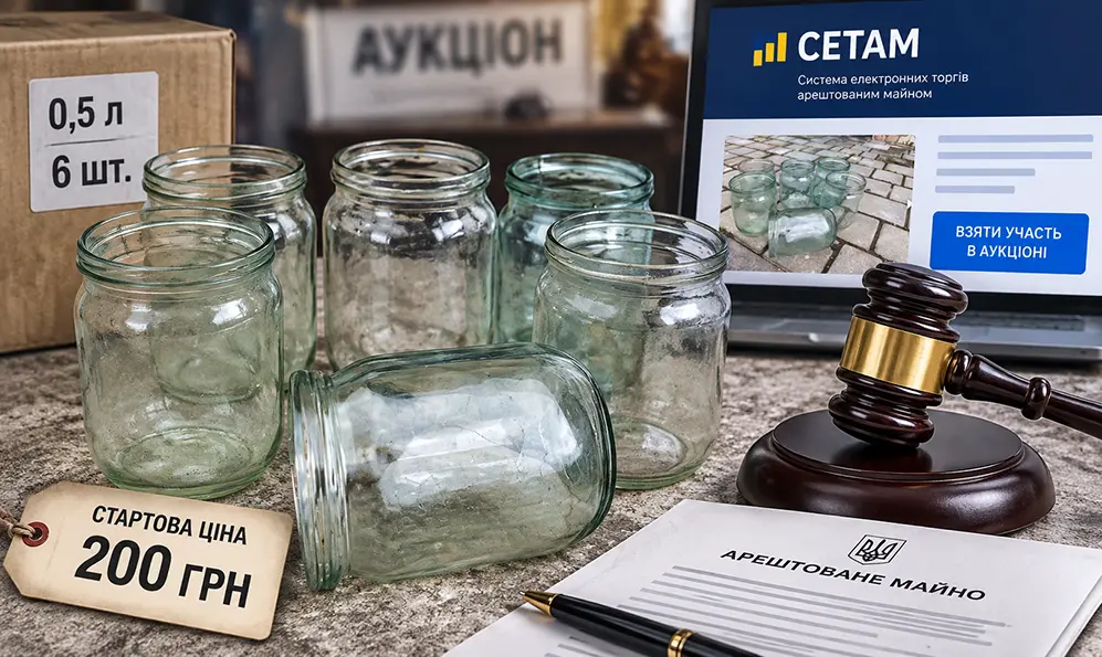 Банки з-під варення на Хмельниччині: арештовані, але на аукціоні!