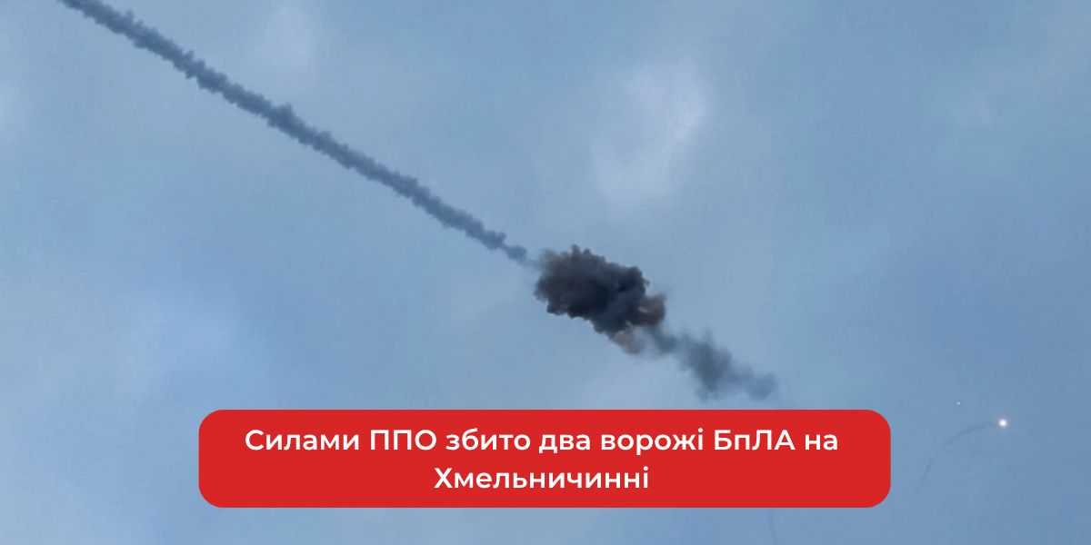 Захисники неба: Два ворожі БпЛА збито силами ППО на Хмельниччині